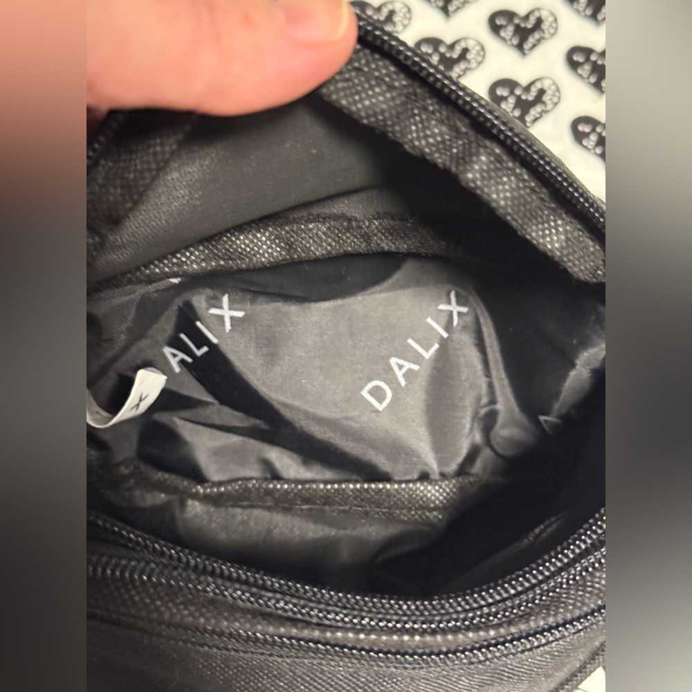 Dalix Black Crossbody Fanny Pack #66/12tt - Picture 5 of 8